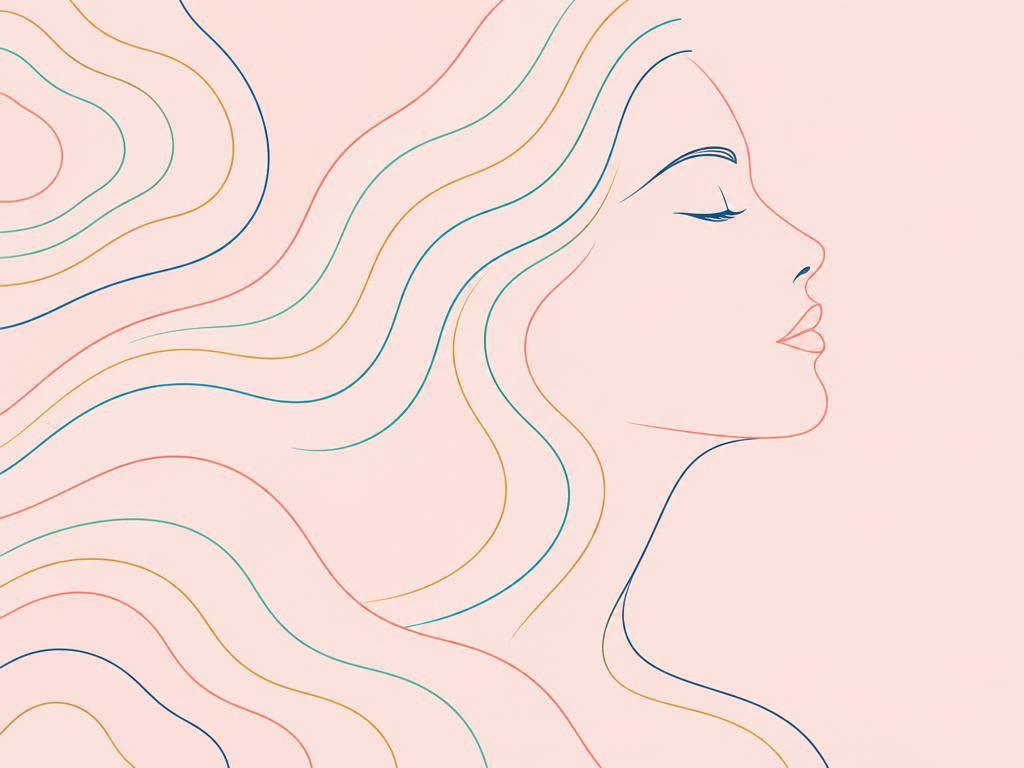 Contour-line portrait illustration