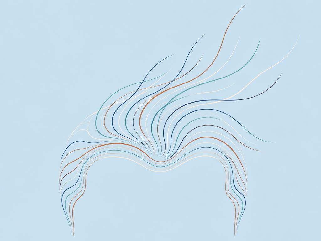 Contour-line hairline illustration